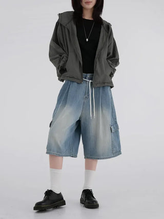 Mana String Cargo Denim Pants