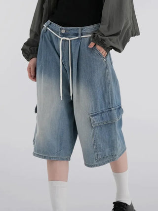 Mana String Cargo Denim Pants