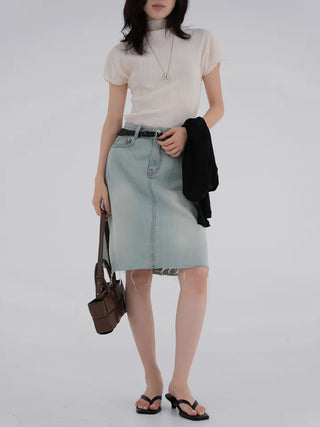 Luing Half-Neck Pleated Short Sleeve