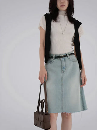 Luing Half-Neck Pleated Short Sleeve
