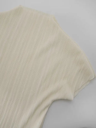 Luing Half-Neck Pleated Short Sleeve