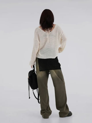 Kming Crochet Wrap Skirt