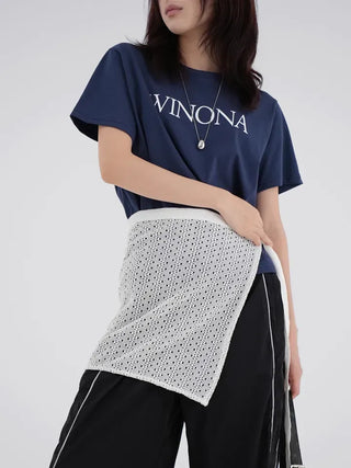 Corbin Round Neck Lettering Short Sleeve