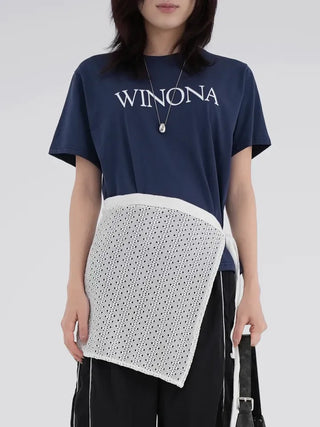 Corbin Round Neck Lettering Short Sleeve