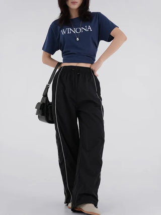 Corbin Round Neck Lettering Short Sleeve