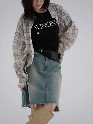 Corbin Round Neck Lettering Short Sleeve