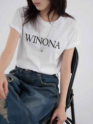 Corbin Round Neck Lettering Short Sleeve