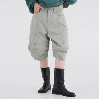 Erel Folded Balloon Fit Bermuda Pants