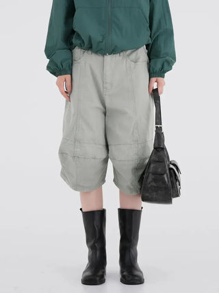 Erel Folded Balloon Fit Bermuda Pants