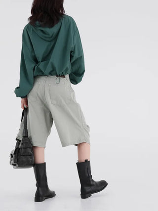 Erel Folded Balloon Fit Bermuda Pants