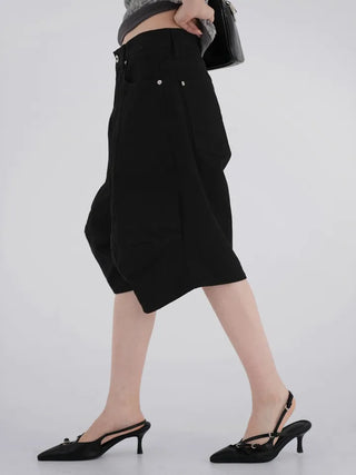Erel Folded Balloon Fit Bermuda Pants