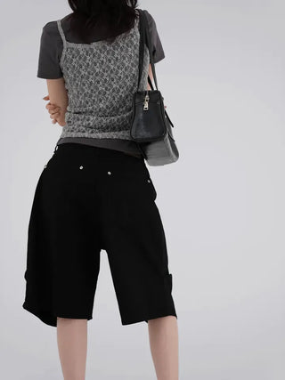 Erel Folded Balloon Fit Bermuda Pants