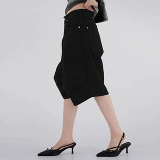 Erel Folded Balloon Fit Bermuda Pants