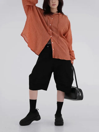 Erel Folded Balloon Fit Bermuda Pants