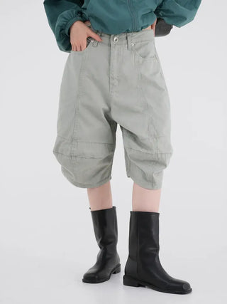 Erel Folded Balloon Fit Bermuda Pants