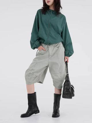 Erel Folded Balloon Fit Bermuda Pants