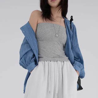 Rumin Ribbed Crop Tube Top
