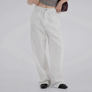 Earling white cotton pants