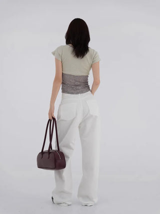 Earling white cotton pants