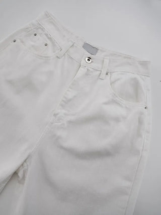 Earling white cotton pants