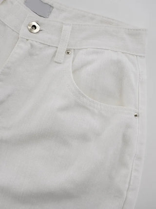 Earling white cotton pants