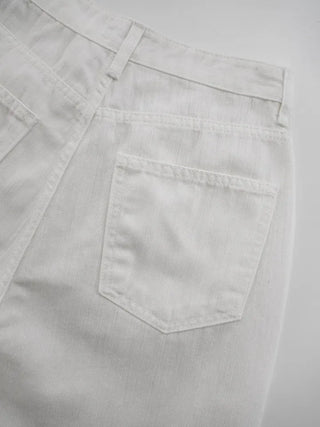 Earling white cotton pants