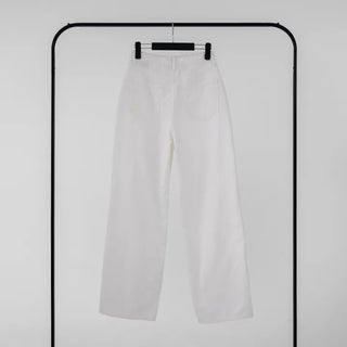 Earling white cotton pants