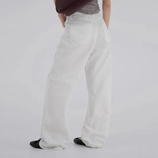Earling white cotton pants