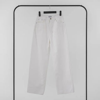 Earling white cotton pants