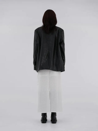Knurled Slit Long Skirt