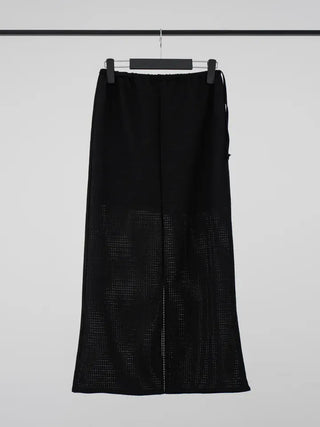 Knurled Slit Long Skirt
