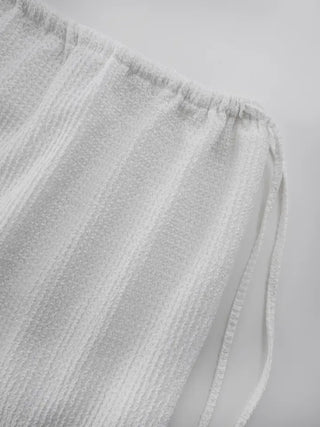 Knurled Slit Long Skirt