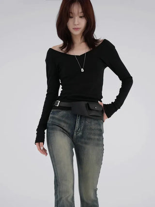 Baring Modal V-neck Tee