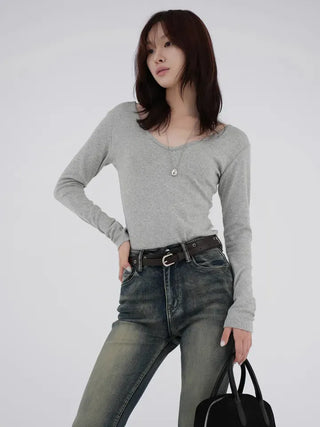 Baring Modal V-neck Tee