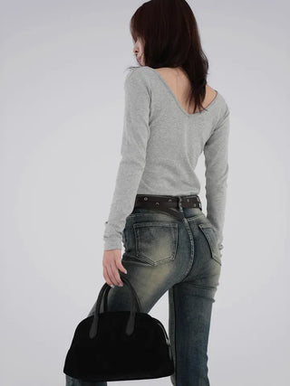 Baring Modal V-neck Tee