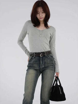Baring Modal V-neck Tee