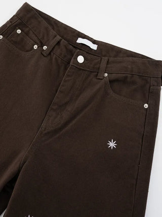 Adele Flower Embroidered Wide Pants