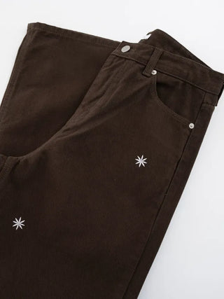 Adele Flower Embroidered Wide Pants