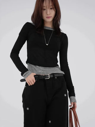 Adele Flower Embroidered Wide Pants