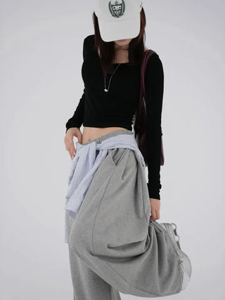 Babin V-neck Ribbed Long Sleeve