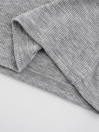 Babin V-neck Ribbed Long Sleeve
