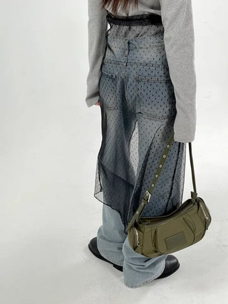 Puny See-through Dot Layered Dress