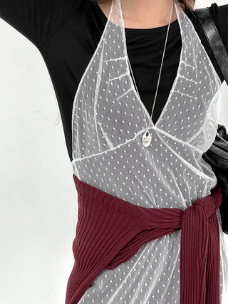 Puny See-through Dot Layered Dress