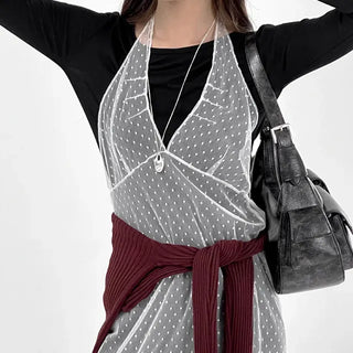 Puny See-through Dot Layered Dress