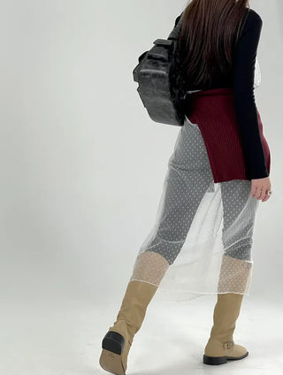 Puny See-through Dot Layered Dress
