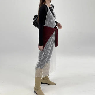 Puny See-through Dot Layered Dress