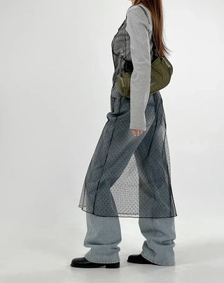 Puny See-through Dot Layered Dress