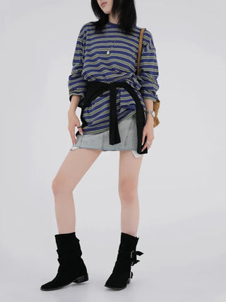 Mirabelle Inner Pocket Denim Mini Skirt