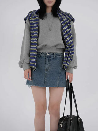 Mirabelle Inner Pocket Denim Mini Skirt