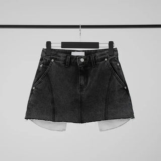 Mirabelle Inner Pocket Denim Mini Skirt